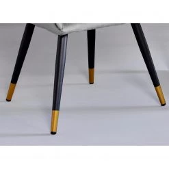 Jack & Alice Chaise à accoudoirs Mardore - Velours / Acier - Gris platine -Chaises Soldes 2022 1000234600 210115 12513500037 DETAILS P000000001000234600