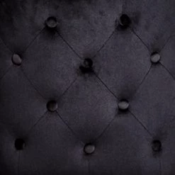 Jack & Alice Chaises capitonnées Loix (lot de 2) - Velours / Acier - Noir -Chaises Soldes 2022 1000234601 210115 12513500045 DETAILS P000000001000234601