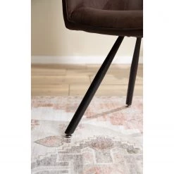 Mørteens Chaise à accoudoirs Ternes - Microfibre / Acier - Marron foncé / Noir -Chaises Soldes 2022 1000235383 220517 034 DETAILS P000000001000235383