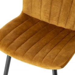 Jack & Alice Chaises Pavilly (Lot de 2) - Jaune doré -Chaises Soldes 2022 1000235394 210818 08500500071 DETAILS P000000001000235394