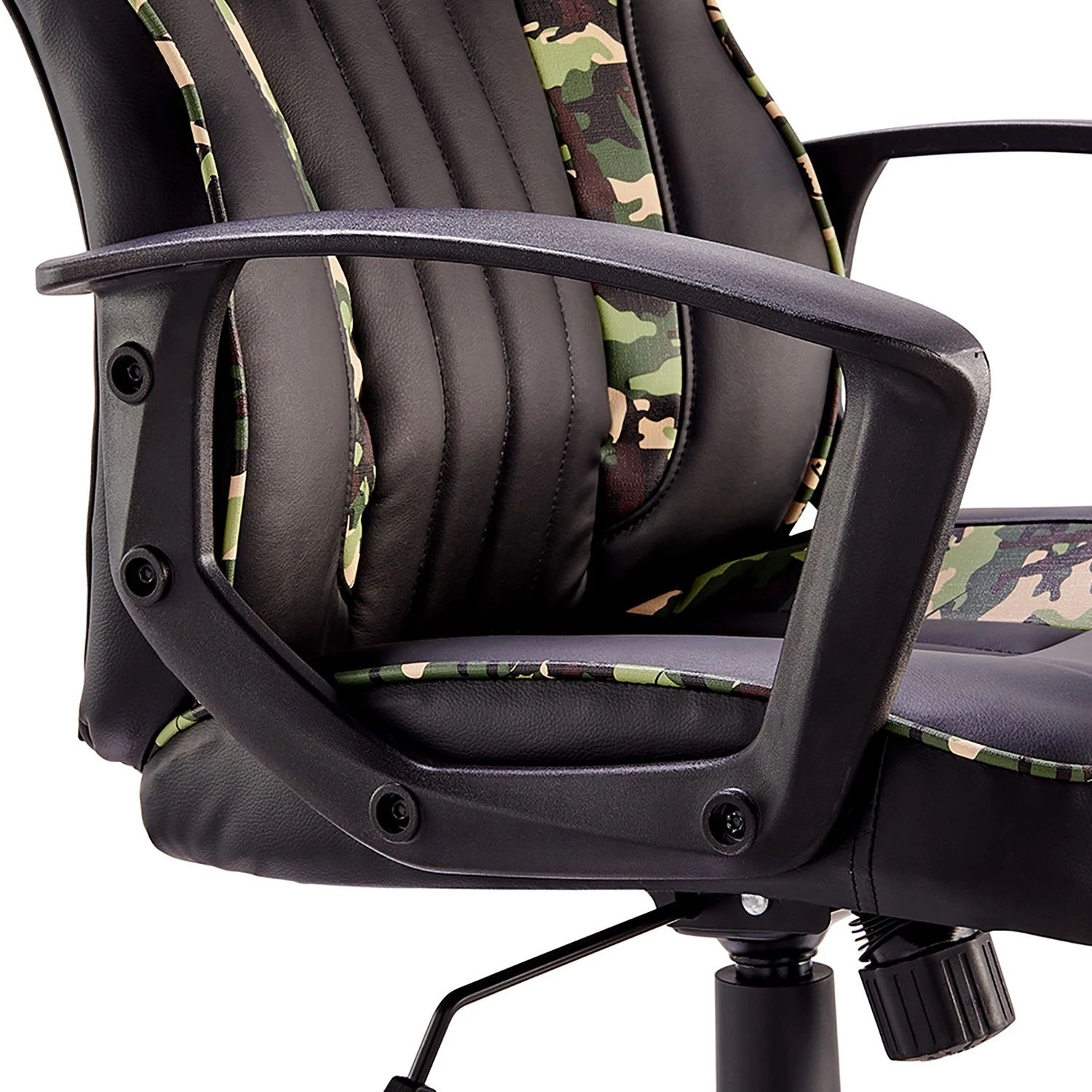 Furnitive Chaise gamer mcRacer Etaux - Imitation cuir / Nylon - Noir / Camouflage 8 Furnitive Chaise gamer mcRacer Etaux - Imitation cuir / Nylon - Noir / Camouflage – Image 6