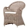 Naturoo Fauteuil Lozon - Rotin / Tissu - Gris Kubu / Crème -Chaises Soldes 2022 1000240169 210115 08033700001 IMAGE P000000001000240169