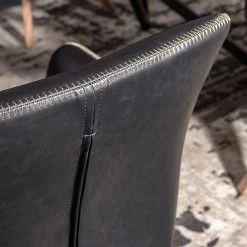 Red Living Chaise à accoudoirs Urbes - Imitation cuir / Fer - Noir / Noir -Chaises Soldes 2022 1000240179 210115 08050500052 DETAILS P000000001000240179