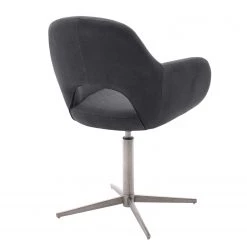 Loftscape Chaises capitonnées Glomel II (lot de 2) - Chenille et microfibre - Gris - Acier inoxydable -Chaises Soldes 2022 1000241994 210202 13134500073 DETAILS P000000001000241994