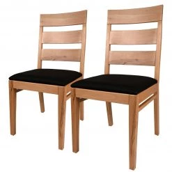 Naturoo Chaises Pallud II (lot de 2) - Duramen de hêtre massif - Noir