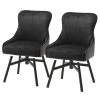 Fredriks Chaises Stalewell II (lot de 2) - Microfibre et tissu structuré / Acier - Anthracite -Chaises Soldes 2022 1000242140 210202 13172000184 IMAGE P000000001000242140