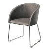 Now! by hülsta Chaise à accoudoirs hülsta now S19-1 - Tissu structuré / Acier - Marron chiné -Chaises Soldes 2022 1000244562 210202 11553000033 IMAGE P000000001000244562