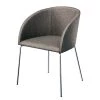 Now! by hülsta Chaise à accoudoirs hülsta now S19-2 - Tissu structuré / Acier - Marron chiné -Chaises Soldes 2022 1000244576 210202 11553000071 IMAGE P000000001000244576