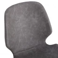 Mørteens Chaises Reallon (lot de 2) - Imitation cuir / Fer - Gris / Noir -Chaises Soldes 2022 1000244973 211006 08515500081 DETAILS P000000001000244973
