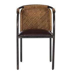 Ars manufacti Chaise à accoudoirs Dissay - Jute tressé / Fer - Naturel / Noir -Chaises Soldes 2022 1000246784 220405 030 DETAILS P000000001000246784