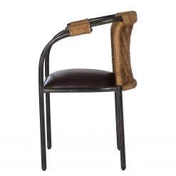 Ars manufacti Chaise à accoudoirs Dissay - Jute tressé / Fer - Naturel / Noir -Chaises Soldes 2022 1000246784 220405 032 DETAILS P000000001000246784