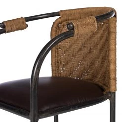 Ars manufacti Chaise à accoudoirs Dissay - Jute tressé / Fer - Naturel / Noir -Chaises Soldes 2022 1000246784 220405 033 DETAILS P000000001000246784