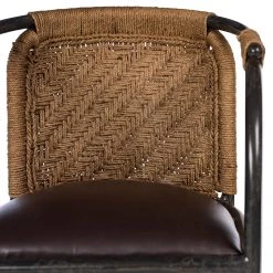 Ars manufacti Chaise à accoudoirs Dissay - Jute tressé / Fer - Naturel / Noir -Chaises Soldes 2022 1000246784 220405 034 DETAILS P000000001000246784