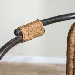 Ars manufacti Chaise à accoudoirs Dissay - Jute tressé / Fer - Naturel / Noir -Chaises Soldes 2022 1000246784 220517 045 DETAILS P000000001000246784