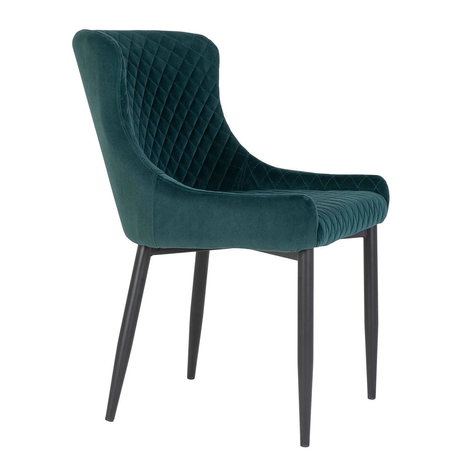 Red Living Chaise capitonnée Batilly I - Velours / Acier - Vert foncé 7 Red Living Chaise capitonnée Batilly I - Velours / Acier - Vert foncé – Image 5