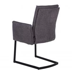 Jack & Alice Chaise cantilever Lecelles - Tissu / Métal - Gris foncé -Chaises Soldes 2022 1000255021 220401 031 DETAILS P000000001000255021