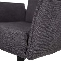 Jack & Alice Chaise cantilever Lecelles - Tissu / Métal - Gris foncé -Chaises Soldes 2022 1000255021 220401 034 DETAILS P000000001000255021