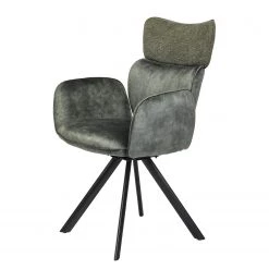 Jack & Alice Chaise à accoudoirs Aveluy - Velours et tissu / Métal - Vert foncé 22 Jack & Alice Chaise à accoudoirs Aveluy - Velours et tissu / Métal - Vert foncé -Chaises Soldes 2022 1000255059 210831 14151400121 DETAILS P000000001000255059