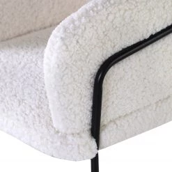 Red Living Chaise à accoudoirs Bonneville - Microfibre / Fer - Blanc / Noir -Chaises Soldes 2022 1000255597 210330 14172000009 DETAILS P000000001000255597