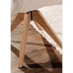 Red Living Chaises capitonnées Bonlieu (lot de 2) - Bouclé / Chêne massif - Blanc / Chêne -Chaises Soldes 2022 1000255638 210909 15183000011 DETAILS P000000001000255638