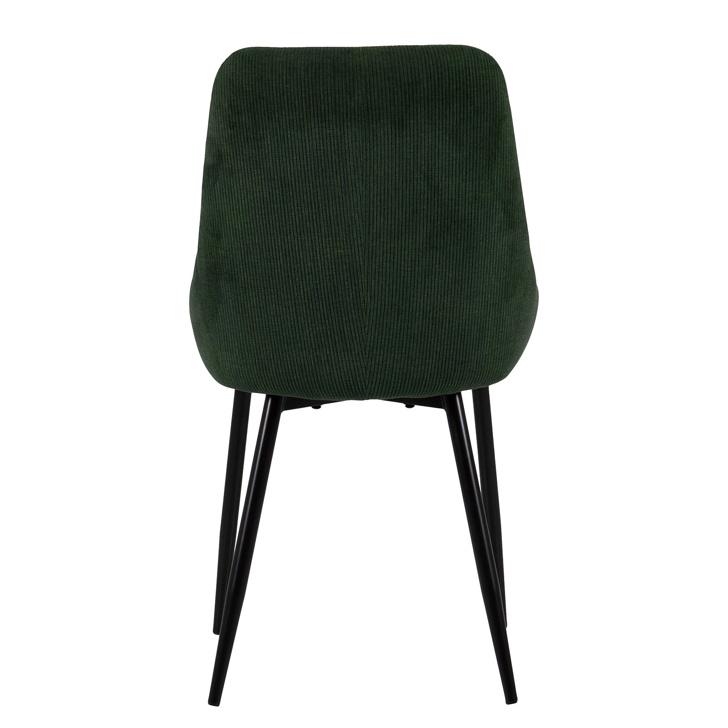 Tenzo Chaises capitonnées Lex II (lot de 2) - Velours côtelé / Métal - Vert foncé 5 Tenzo Chaises capitonnées Lex II (lot de 2) - Velours côtelé / Métal - Vert foncé – Image 3