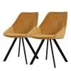 Tenzo Chaises capitonnées Ritz (lot de 2) - Velours / Métal - Jaune doré 1 Tenzo Chaises capitonnées Ritz (lot de 2) - Velours / Métal - Jaune doré -Chaises Soldes 2022 1000257179 210408 13275300032 IMAGE P000000001000257179