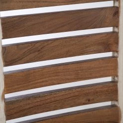 Wolf-Möbel Chaises Maison (lot de 2) - Acacia massif - Acacia couleur pierre / Blanc cassé -Chaises Soldes 2022 1000257218 220406 050 DETAILS P000000001000257218