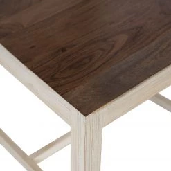 Wolf-Möbel Chaises Maison (lot de 2) - Acacia massif - Acacia couleur pierre / Blanc cassé -Chaises Soldes 2022 1000257218 220406 055 DETAILS P000000001000257218