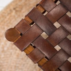 Ars manufacti Chaise Cerro - Cuir véritable / Teck massif - Cognac -Chaises Soldes 2022 1000257232 220614 040 DETAILS P000000001000257232