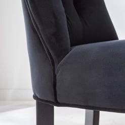 Maison Belfort Chaises capitonnées Waroona 2 (lot de 2) - Noir - Noir -Chaises Soldes 2022 1000260656 220622 035 DETAILS P000000001000260656