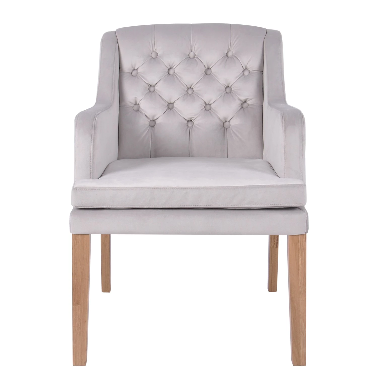 Maison Belfort Chaise à accoudoirs Austin II - Gris clair - Chêne clair 6 Maison Belfort Chaise à accoudoirs Austin II - Gris clair - Chêne clair – Image 4