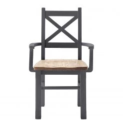 Maison Belfort Chaise à accoudoirs Balignton - Pin massif - Gris -Chaises Soldes 2022 1000260736 211116 12545500229 DETAILS P000000001000260736