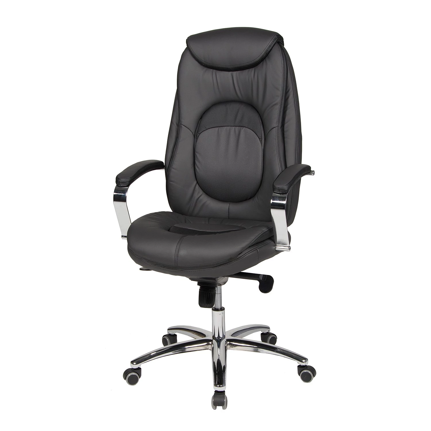 Duo Collection Chaise de bureau Mattes XXL - Imitation cuir / Métal - Anthracite / Chrome 3 Duo Collection Chaise de bureau Mattes XXL - Imitation cuir / Métal - Anthracite / Chrome