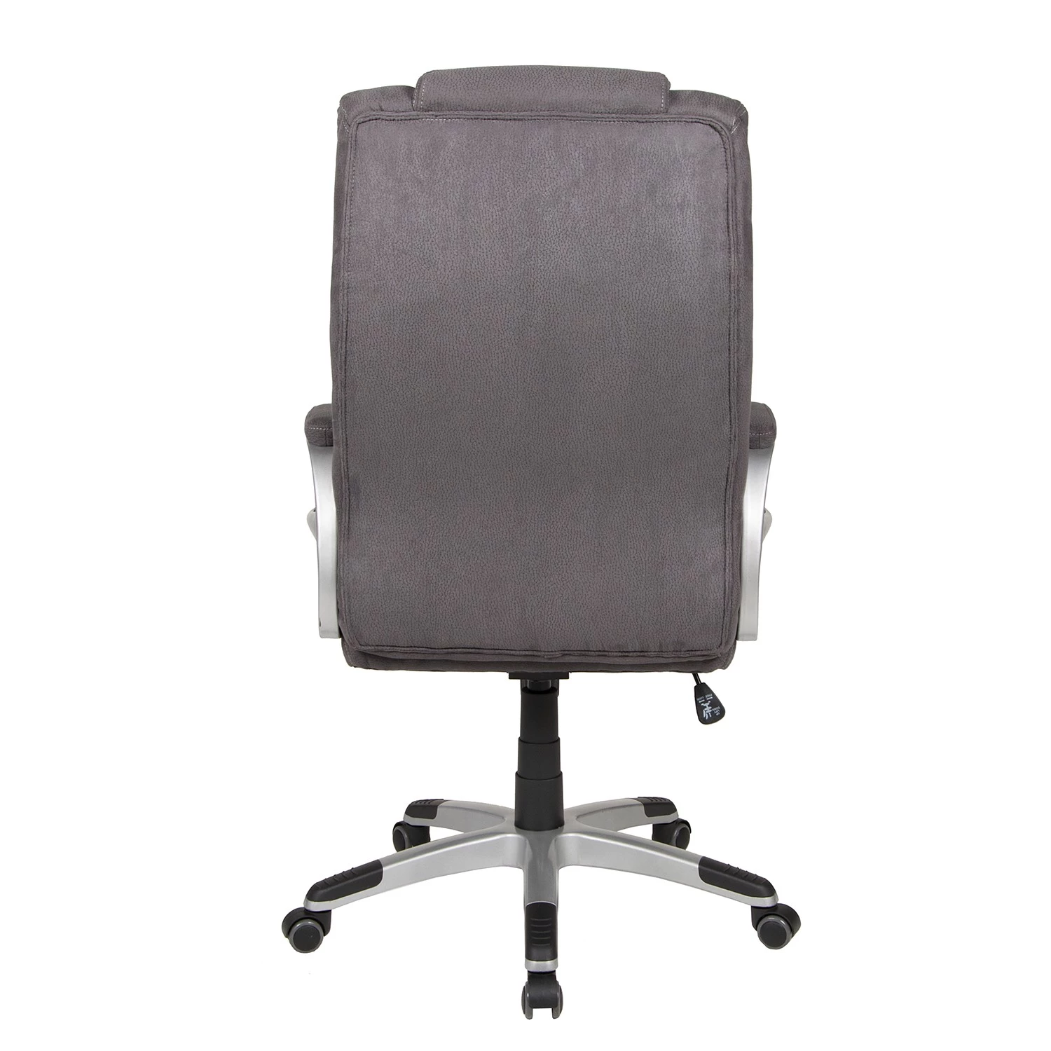 Duo Collection Fauteuil de bureau Mik - Microfibre / Nylon - Gris / Argenté 5 Duo Collection Fauteuil de bureau Mik - Microfibre / Nylon - Gris / Argenté – Image 3