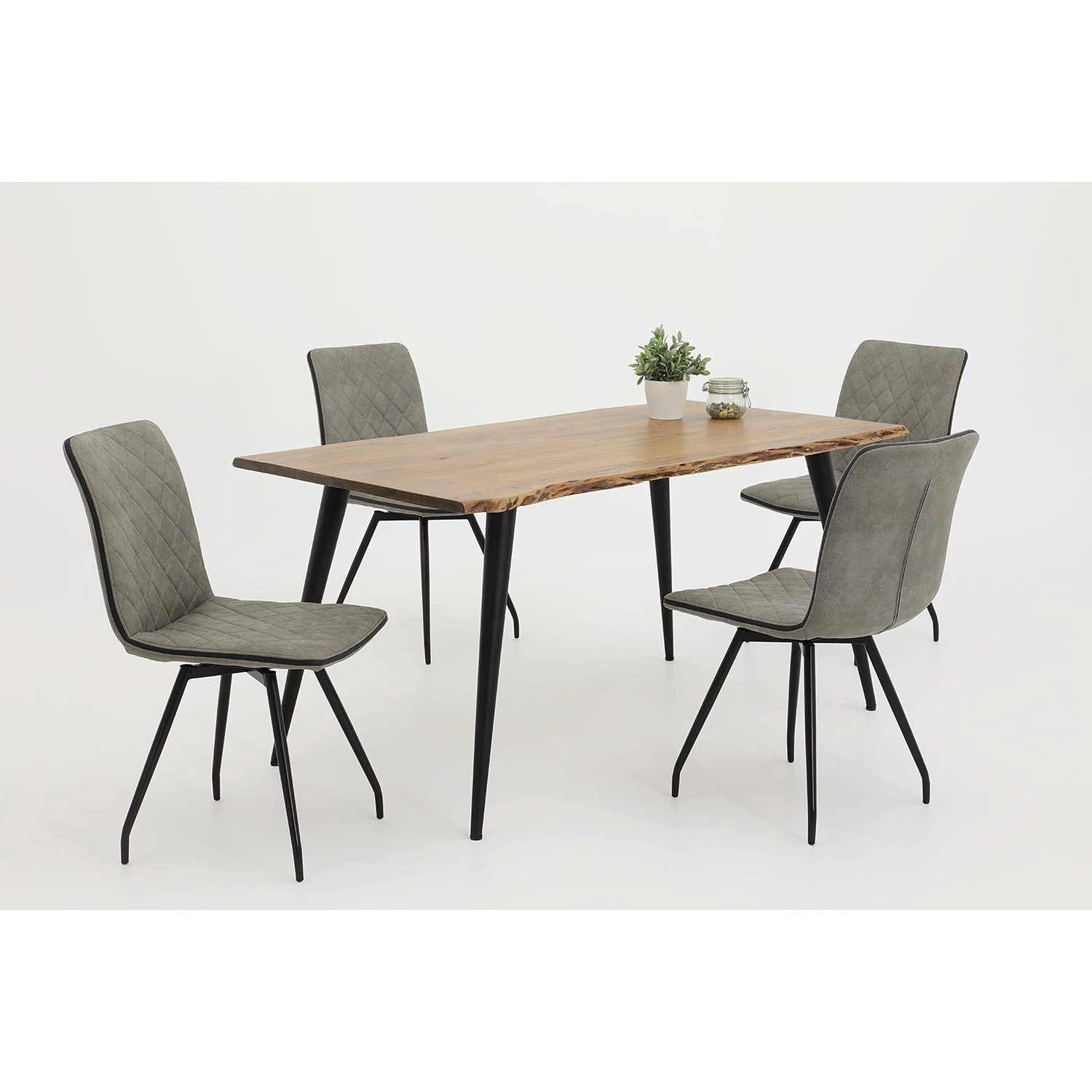 Red Living Chaise Jogeva - Gris - Lot de 2 4 Red Living Chaise Jogeva - Gris - Lot de 2 – Image 2