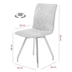 Red Living Chaise Jogeva - Gris - Lot de 2 15 Red Living Chaise Jogeva - Gris - Lot de 2 -Chaises Soldes 2022 1000263415 210430 11450100061 SKETCH DETAILS P000000001000263415 sketch