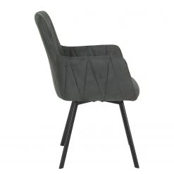 Red Living Chaises à accoudoirs Kivioli (lot de 2) - Microfibre / Acier - Anthracite / Noir 13 Red Living Chaises à accoudoirs Kivioli (lot de 2) - Microfibre / Acier - Anthracite / Noir -Chaises Soldes 2022 1000263426 210430 11481200139 DETAILS P000000001000263426