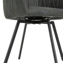 Red Living Chaises à accoudoirs Kivioli (lot de 2) - Microfibre / Acier - Anthracite / Noir 16 Red Living Chaises à accoudoirs Kivioli (lot de 2) - Microfibre / Acier - Anthracite / Noir -Chaises Soldes 2022 1000263426 210430 11481800142 DETAILS P000000001000263426