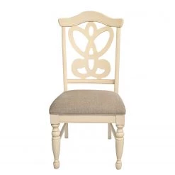 Ridgevalley Chaises Nouro (lot de 2) - Tissu / Peuplier massif - Beige chiné / Blanc crème -Chaises Soldes 2022 1000265874 210519 10473300002 DETAILS P000000001000265874