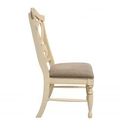 Ridgevalley Chaises Nouro (lot de 2) - Tissu / Peuplier massif - Beige chiné / Blanc crème -Chaises Soldes 2022 1000265874 210519 10473300003 DETAILS P000000001000265874