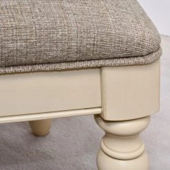 Ridgevalley Chaises Nouro (lot de 2) - Tissu / Peuplier massif - Beige chiné / Blanc crème -Chaises Soldes 2022 1000265874 210519 10473300006 DETAILS P000000001000265874