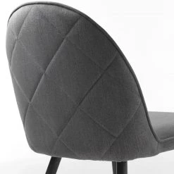 Red Living Chaises Delvin (lot de 2) - Tissu / Métal - Gris / Noir -Chaises Soldes 2022 1000266966 210525 14343000200 DETAILS P000000001000266966