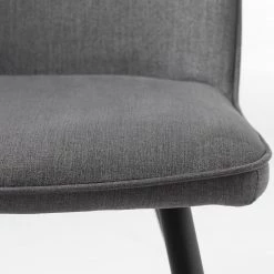 Red Living Chaises Delvin (lot de 2) - Tissu / Métal - Gris / Noir -Chaises Soldes 2022 1000266966 210525 14343000202 DETAILS P000000001000266966