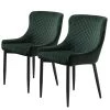 Red Living Chaises Elbi II (lot de 2) - Velours / Métal - Vert foncé / Noir -Chaises Soldes 2022 1000266967 210525 14343000204 IMAGE P000000001000266967