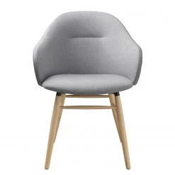 Norrwood Chaise à accoudoirs Epalia - Tissu / Chêne massif - Gris clair / Chêne -Chaises Soldes 2022 1000266973 210525 14343200236 DETAILS P000000001000266973