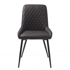 Red Living Chaises Dela II (lot de 2) - Imitation cuir / Métal - Marron foncé / Noir 8 Red Living Chaises Dela II (lot de 2) - Imitation cuir / Métal - Marron foncé / Noir -Chaises Soldes 2022 1000266985 210525 14343600314 DETAILS P000000001000266985