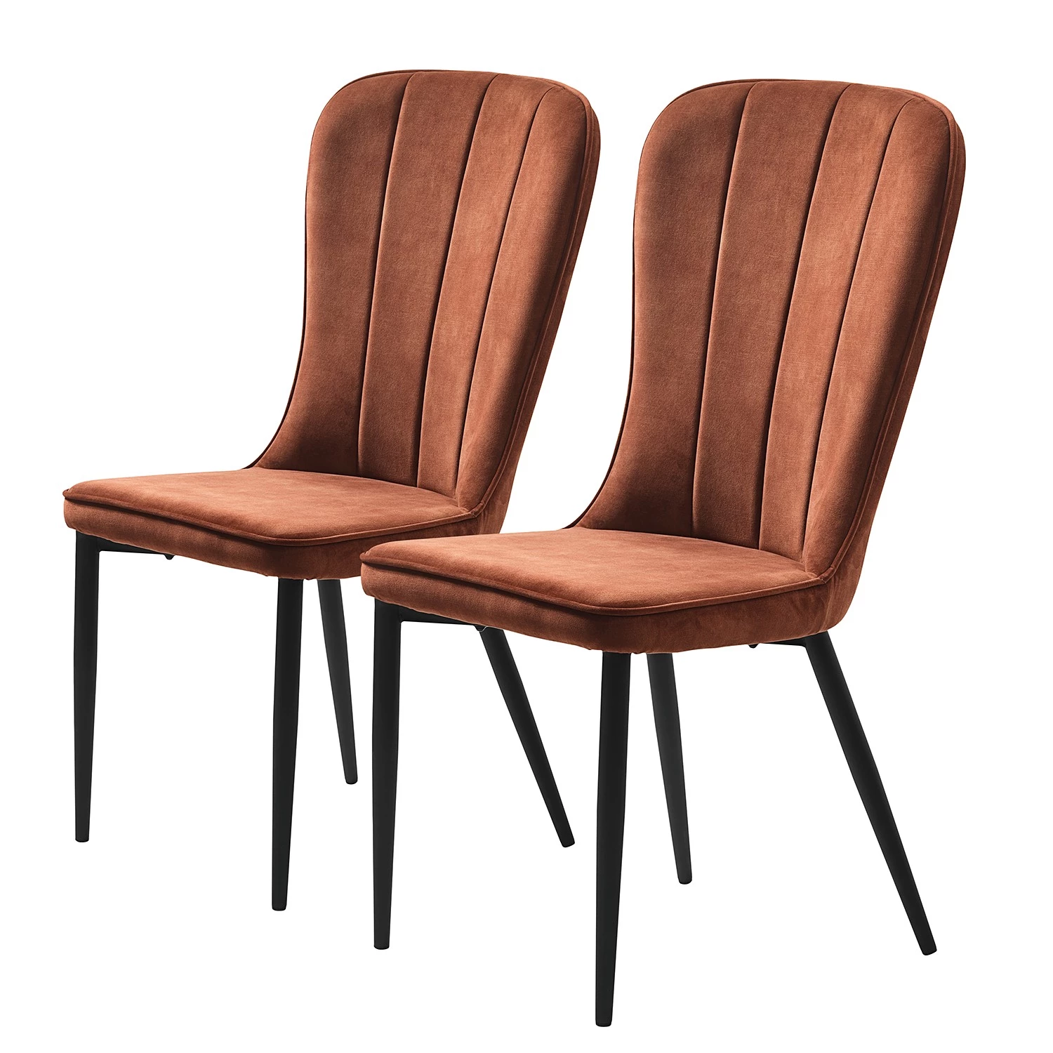Red Living Chaises Chilo (lot de 2) - Marron rouille 3 Red Living Chaises Chilo (lot de 2) - Marron rouille