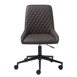 Red Living Chaise de bureau pivotante Dela II - Imitation cuir / Métal - Marron foncé / Noir -Chaises Soldes 2022 1000267003 210615 08400800003 DETAILS P000000001000267003