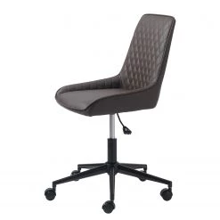 Red Living Chaise de bureau pivotante Dela II - Imitation cuir / Métal - Marron foncé / Noir -Chaises Soldes 2022 1000267003 210615 08401000006 DETAILS P000000001000267003