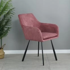 Ars manufacti Chaise à accoudoirs Yuna - Rose vieilli -Chaises Soldes 2022 1000269994 220506 022 MOOD DETAILS P000000001000269994 mood